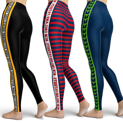 Black Design Skinny Striped Printed Sport Women Leggings Tight Push up Pants Femme Fitness Hiking High Waist Gym Leggins Clothes