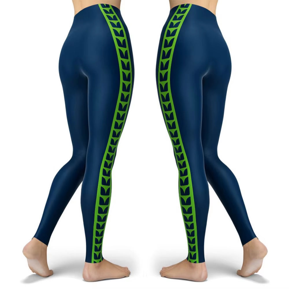 Black Design Skinny Striped Printed Sport Women Leggings Tight Push up Pants Femme Fitness Hiking High Waist Gym Leggins Clothes