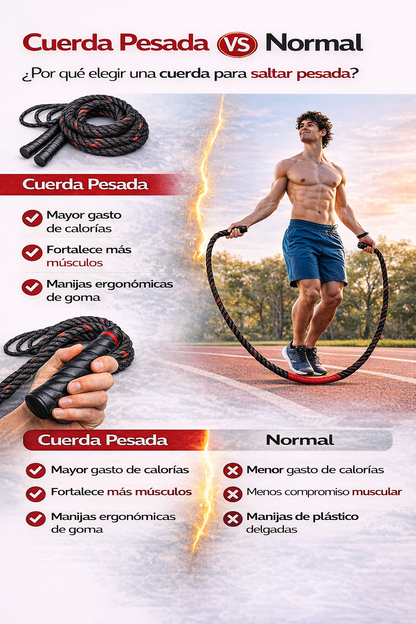 Comba lastrada JORX · Cardio y fuerza funcional