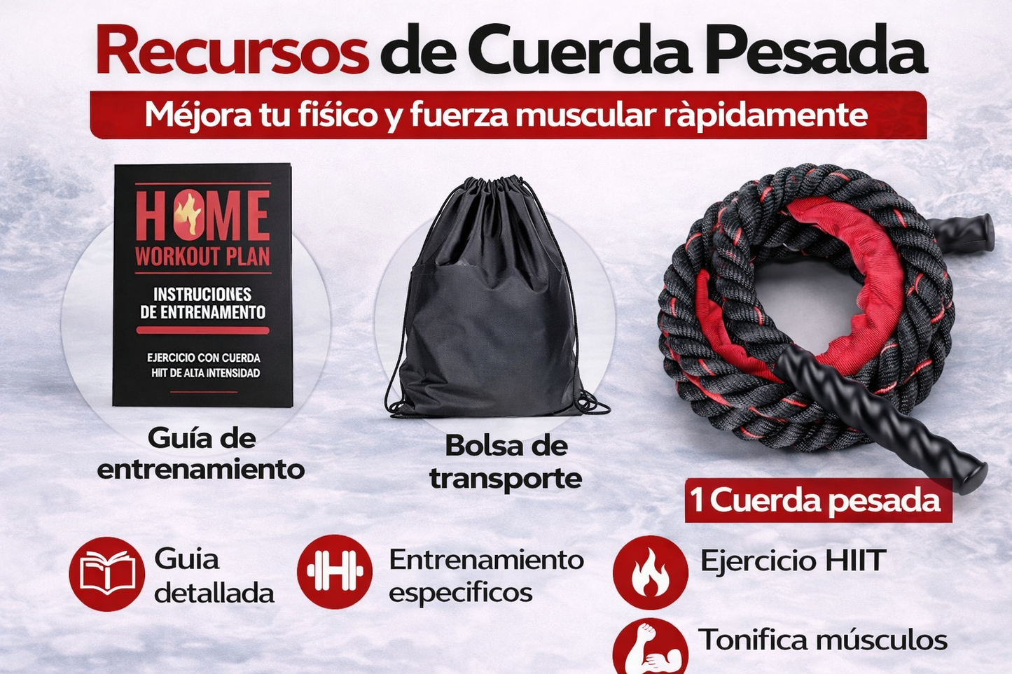 Comba lastrada JORX · Cardio y fuerza funcional