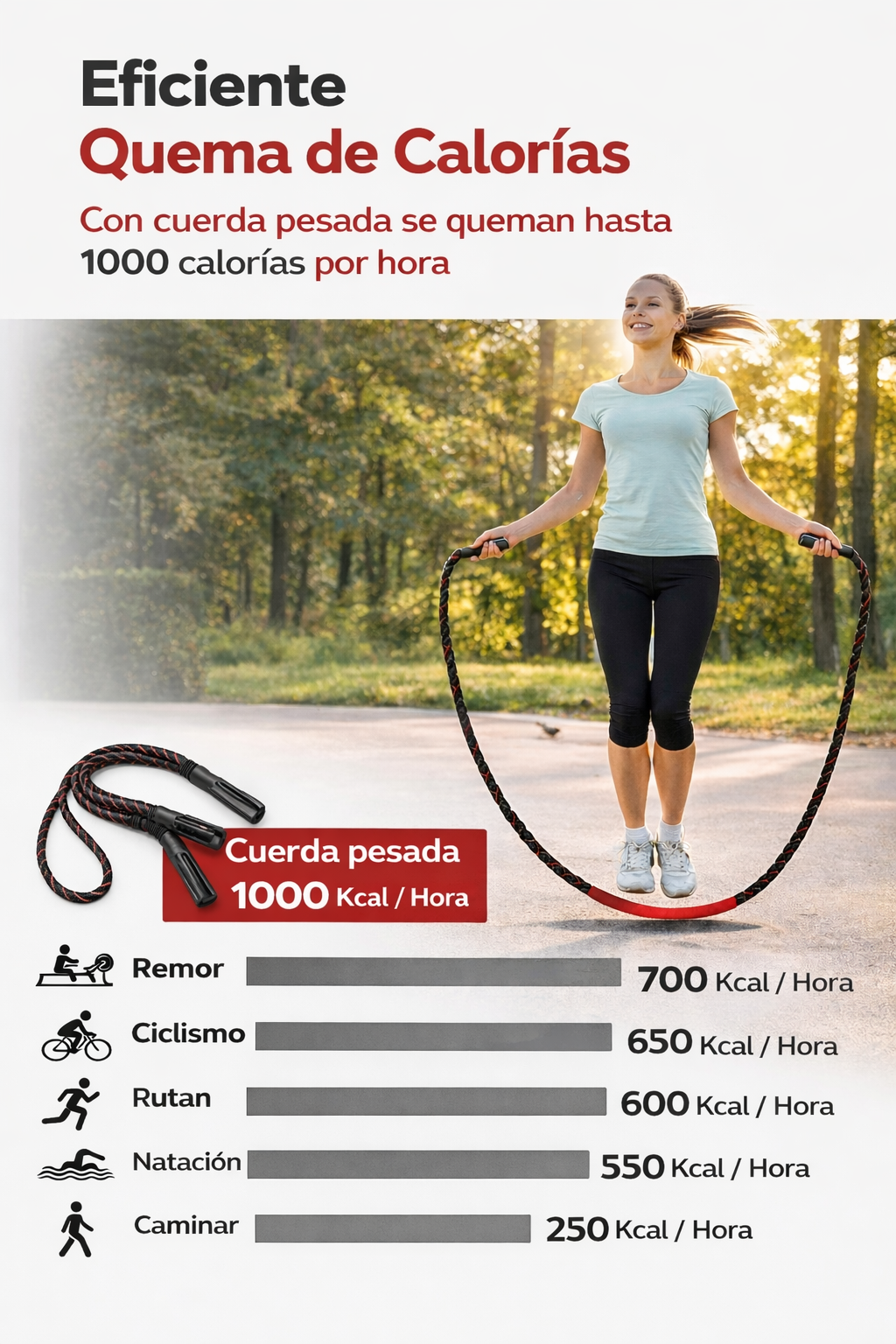 Comba lastrada JORX · Cardio y fuerza funcional