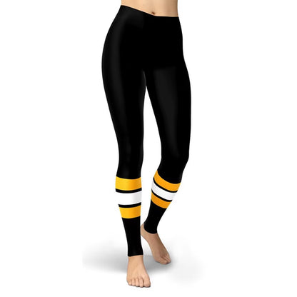 Black Design Skinny Striped Printed Sport Women Leggings Tight Push up Pants Femme Fitness Hiking High Waist Gym Leggins Clothes